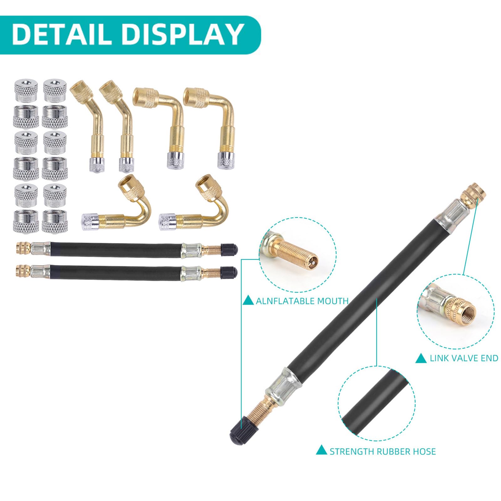 TUBO PNEUMATICI PROFESSIONALI Metallo Per Camion Moto Rimorchio Auto EUR 4,99 - IT