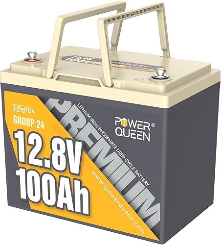 Miniatura 11 de Power Queen LiFePO4 de 12.8 V 100 Ah, función de corte de baja temperatura mejorada, BMS de 100 A integrado, celda de batería de grado A, hasta más