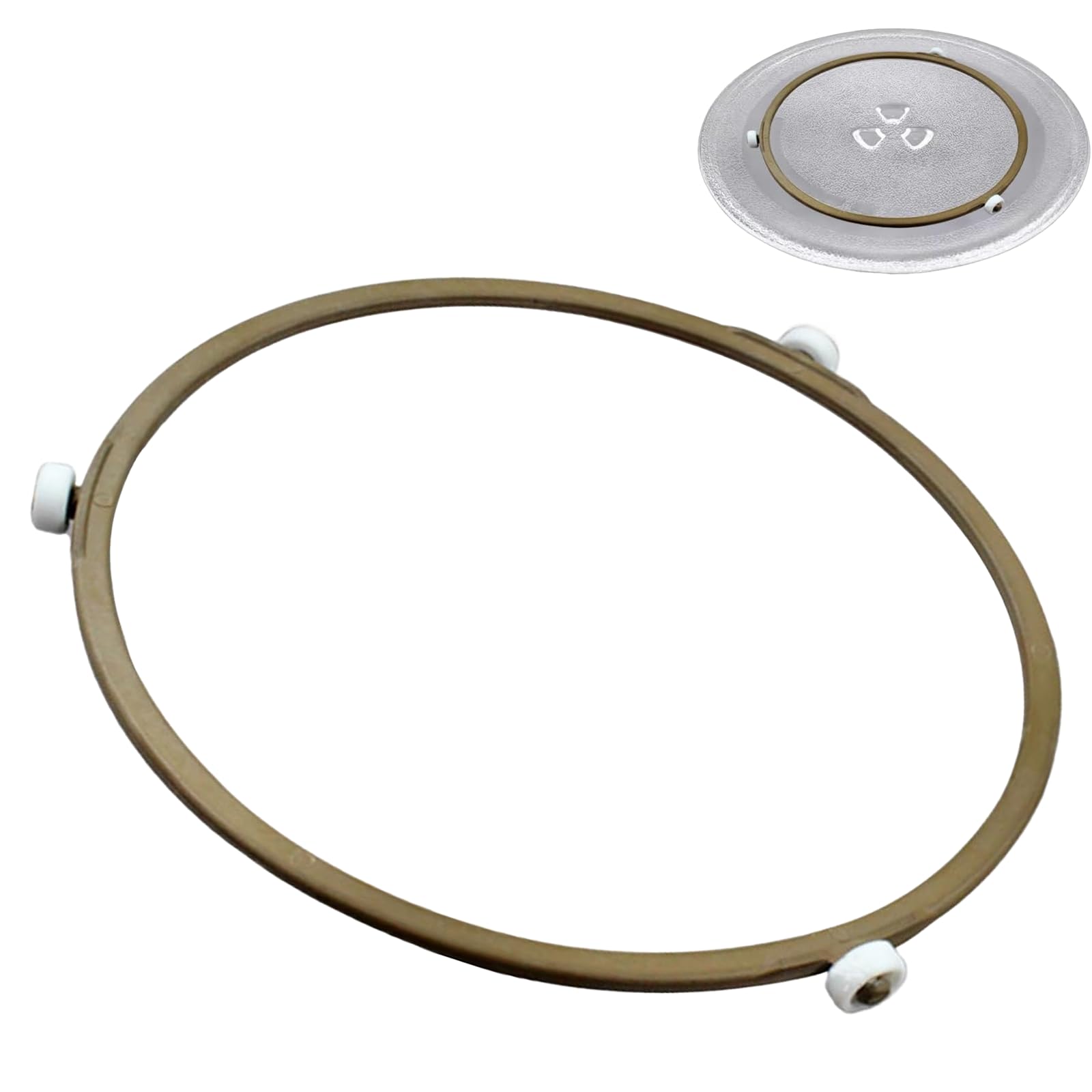 PeiDog7.45 Inch Microwave Roller Ring, Microwave Turntable Ring,Glass Turntable Plate Roller Support,Replacement Inner Ring - for Microwave Oven Glass Turntable Plate, Out Dia 189mm