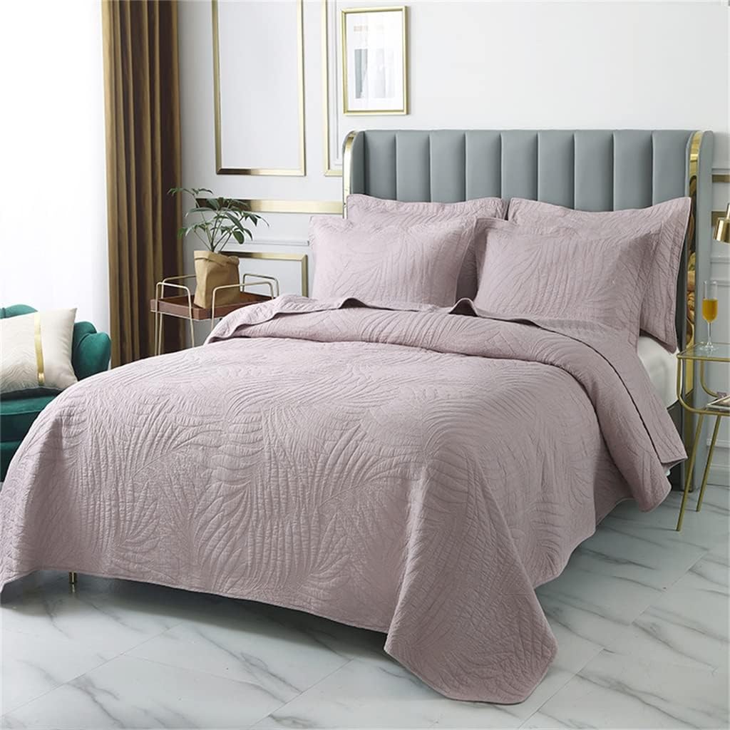 Bedding Quilted Quilt Quilt Sheet Pillow Cover Three-Piece Double-Sided Dual-use Summer Cool Quilt Cover (Color : D, Size : 230 * 250cm)