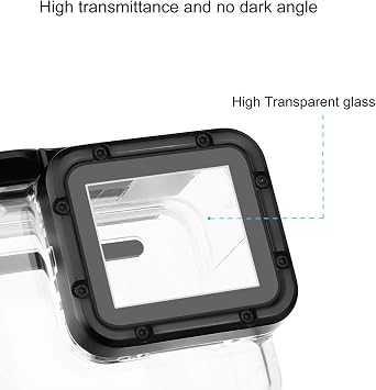 Waterproof housing case for GroPro Hero 5 6 7 Black Action Camera with Underwater Photography Filters - Red, Light Red and Magenta; Straight-in Design; Waterproof up to 147 feet
