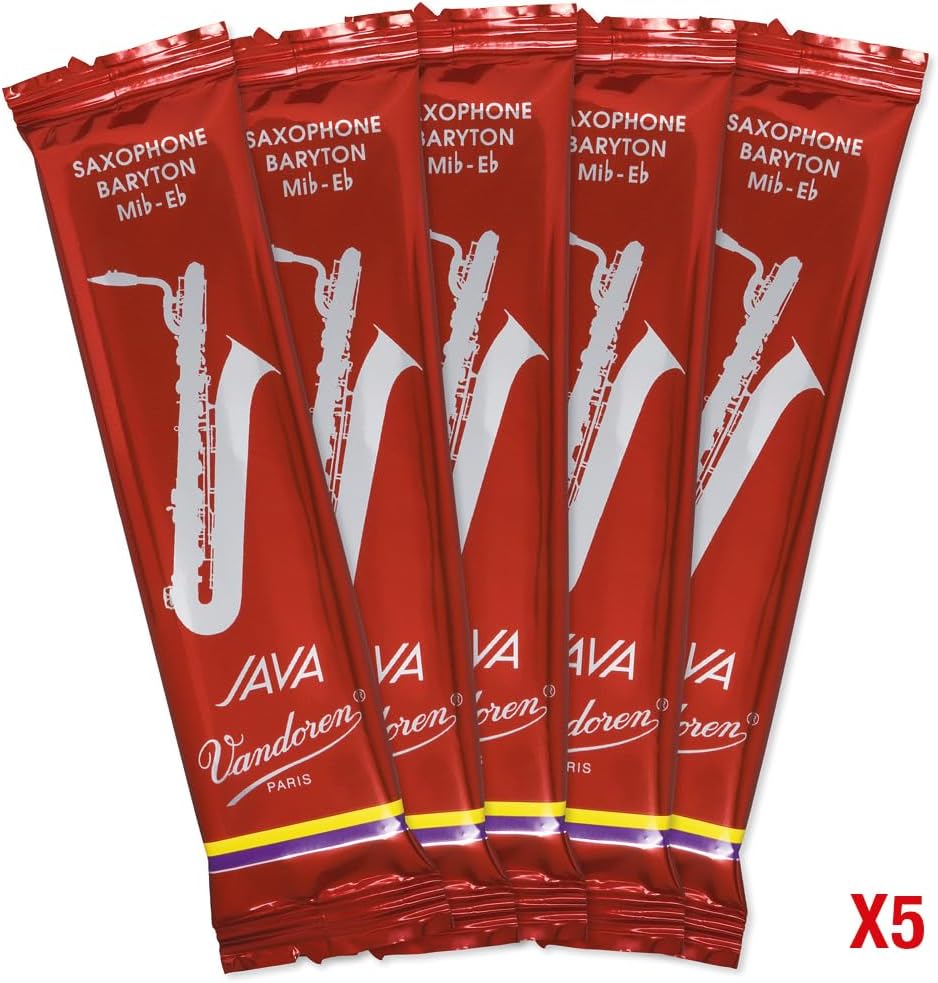 Vandoren SR3435R Bari Sax JAVA Red Reeds Strength 3.5; Box of 5