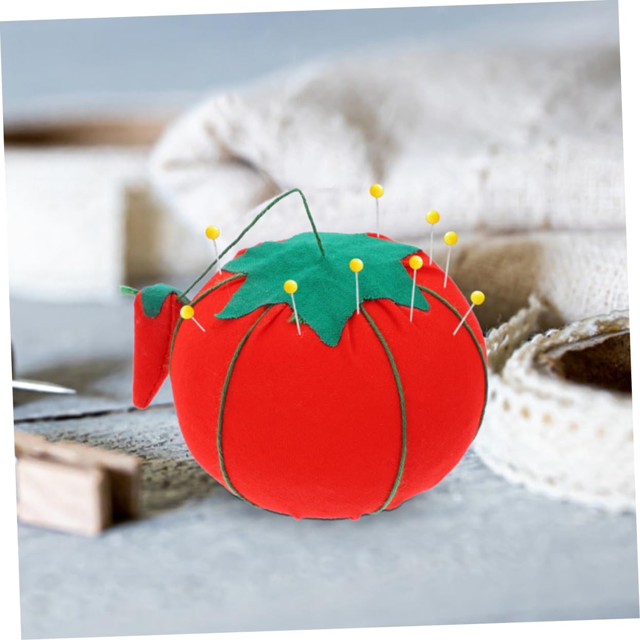 PLAFOPE 12pcs Cute Tomato Pin Cushion Sewing Tool Compact Needle Holder for Projects Bright Colors and Practical Design for Sewing Enthusiasts and Beginners