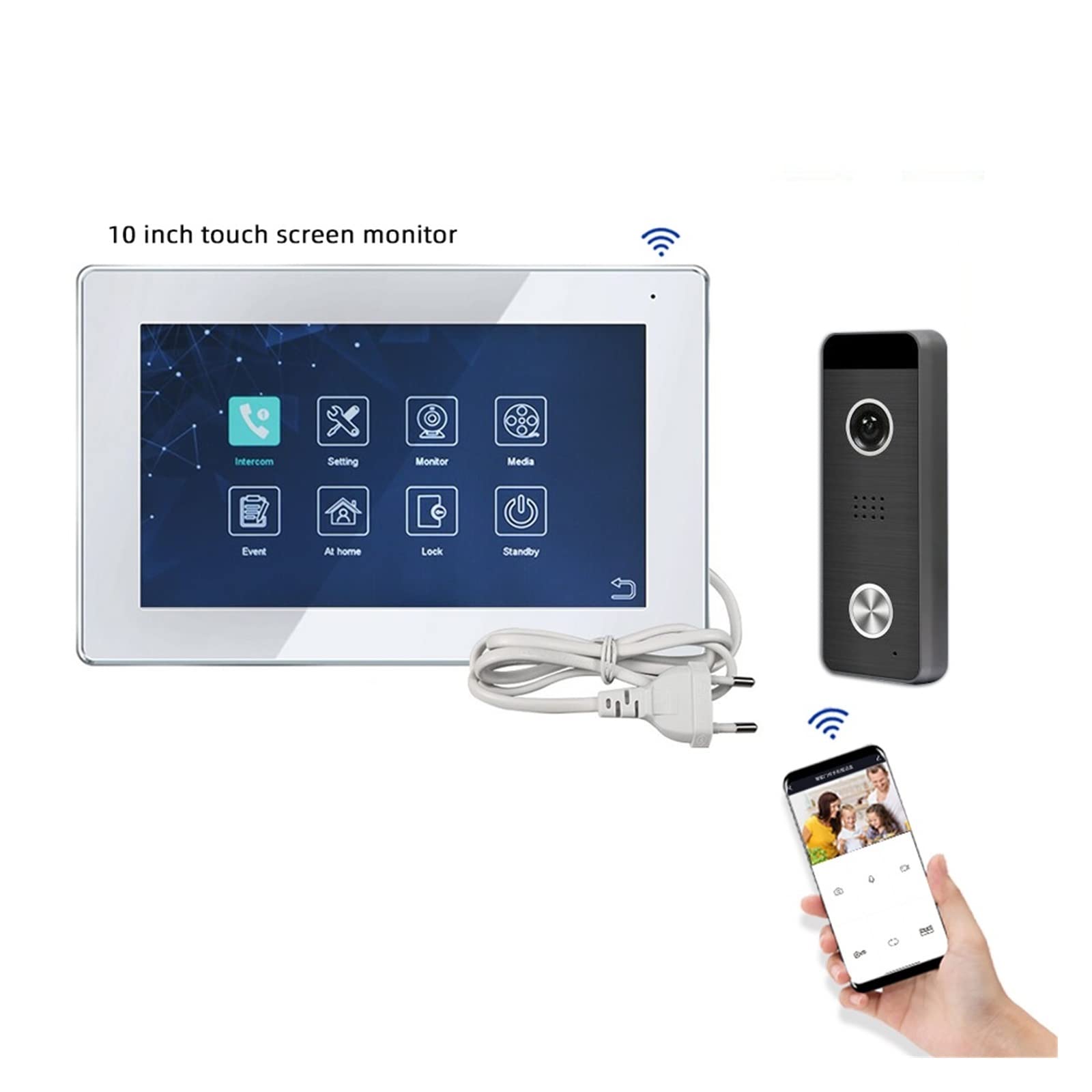 Interphone vidéo Tuya écran tactile 10" : ne ratez plus aucun visiteur à la porte