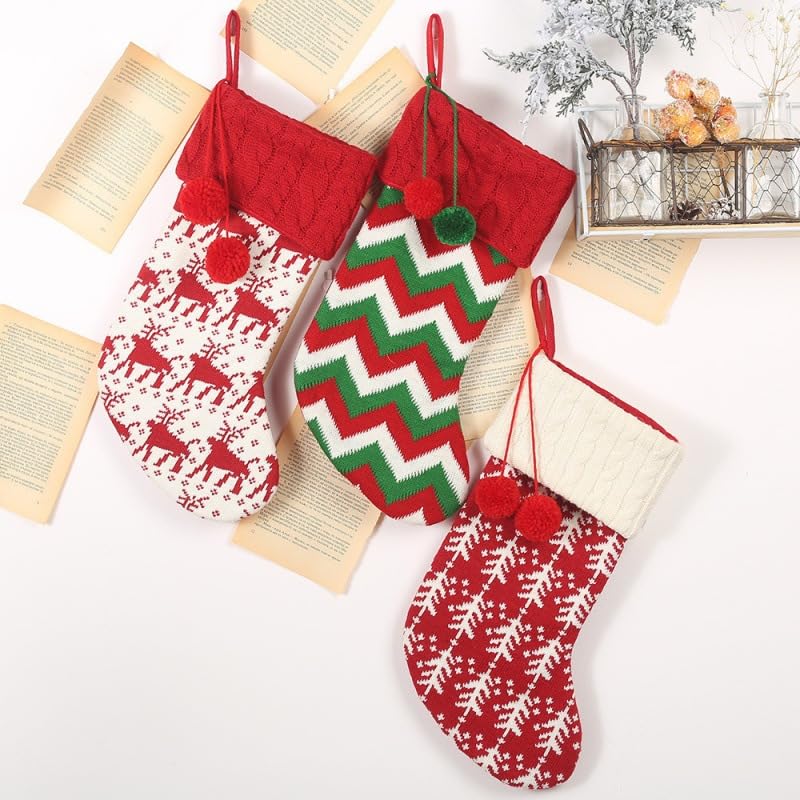 5 Stück Nikolausstiefel Nikolausstrumpf für Weihnachtsdeko,41 * 19cm Weihnachtsstrumpf Nikolausstiefel Geschenkbeutel Weihnachtsbaum Anhänger Weihnachten Geschenktüten für Weihnachtsdeko