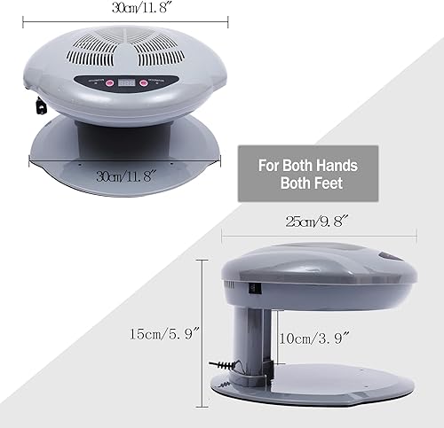 Miniatura 6 de Secador de uñas profesional, ventilador de uñas de 400 W, máquina secadora con inducción automática, viento cálido y frío, herramienta de manicura
