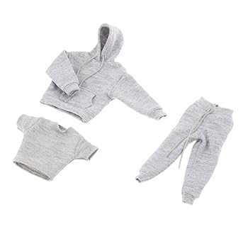 Amazon.com: Yiju 3X 1:12 Man's Sweatshirt Outfit,1/12 Scale