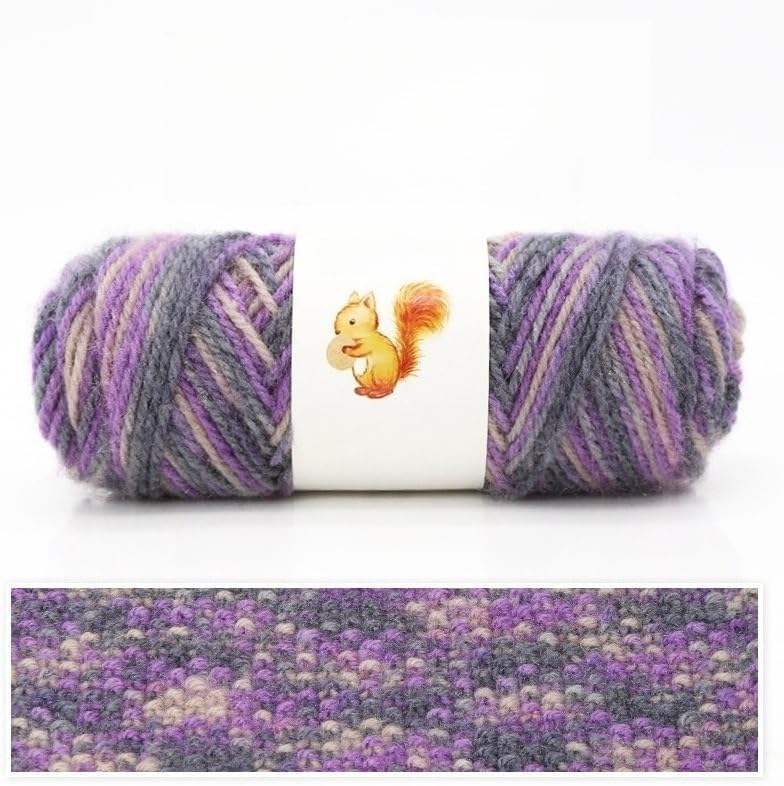 Hand-Dyed Artisan Yarn, Super Soft Floss Blend, Medium Worsted Weight for Knitting Scarves & Hats, Unique Color (Purple)