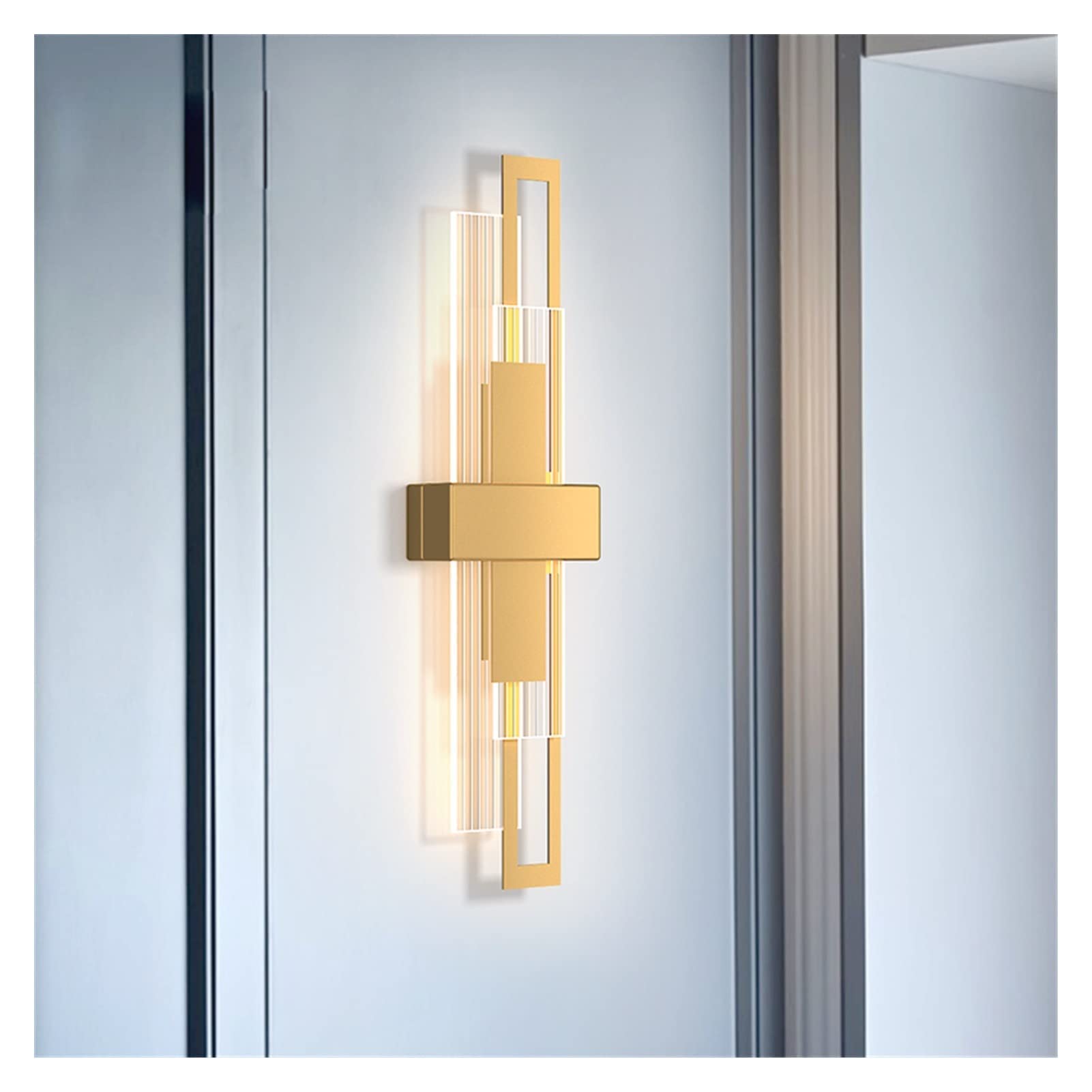 ZTCHSENZT Wall Sconces, Modern Wall Lamp Gold Bedroom Bedside Lamp - Minimalist Living Room Background Wall Aisle Wall Lamp,Gold-b-Changeable