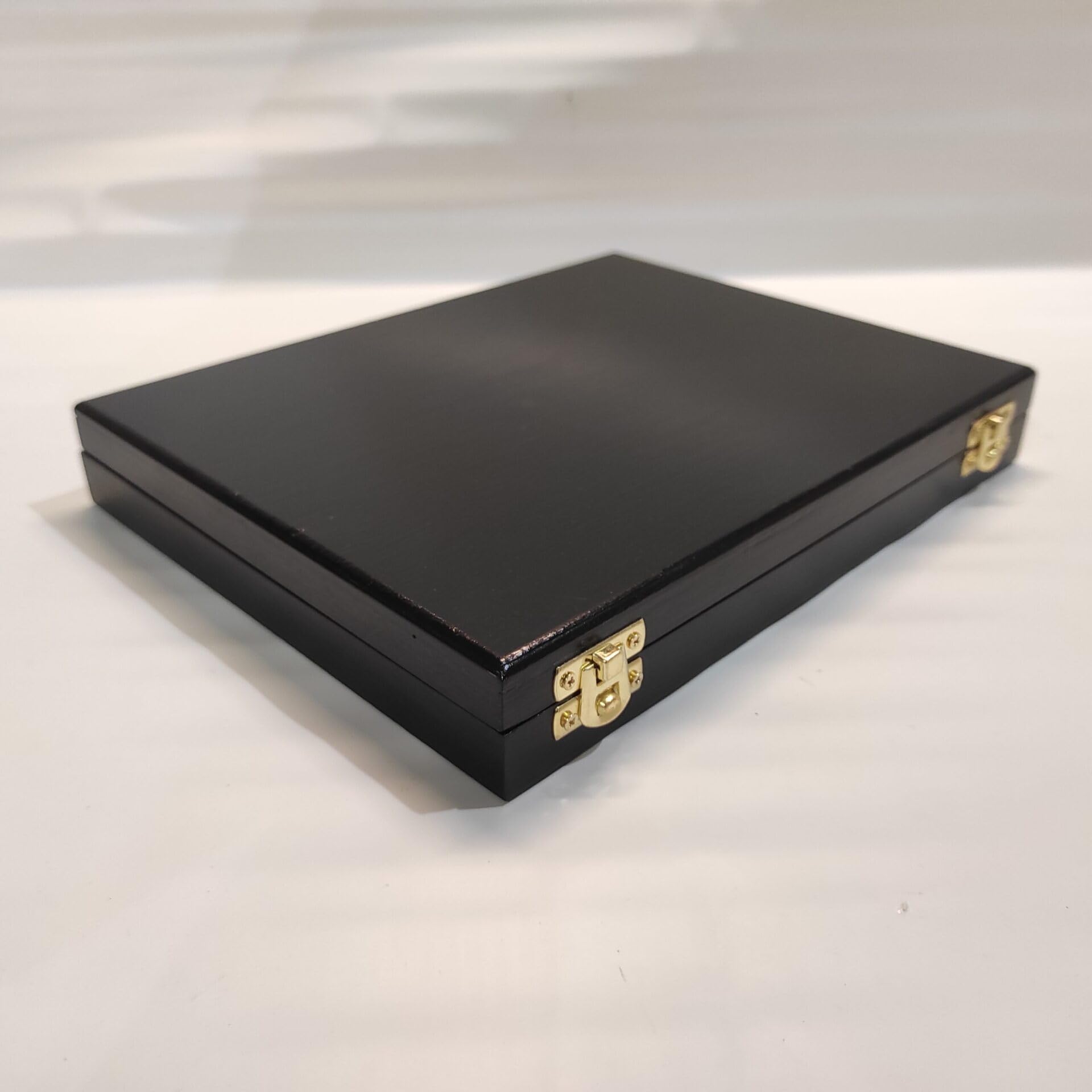 Vitrina de Madera con Forro de Terciopelo, Estuche Artesanal para Colección de Monedas y Medallas, Caja Expositora para Coleccionistas, Hecho a Mano en Italia