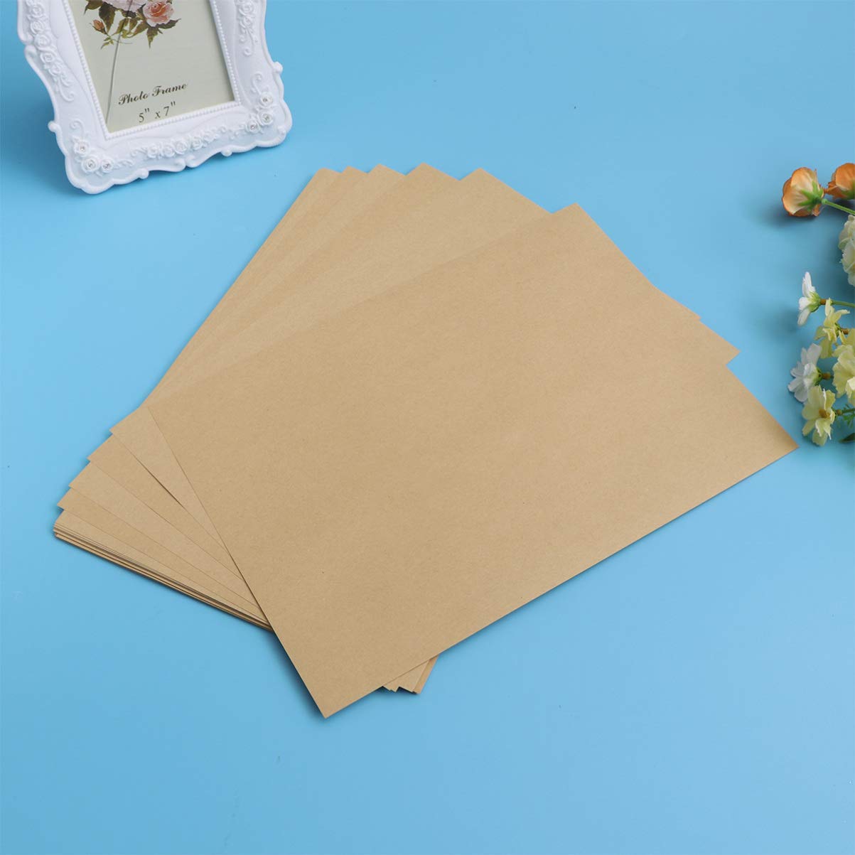 100blätter Vintage Kraftpapier Briefpapier Blanko Retro Schreibpapier Für Briefe Einladungen Und Projekte M²