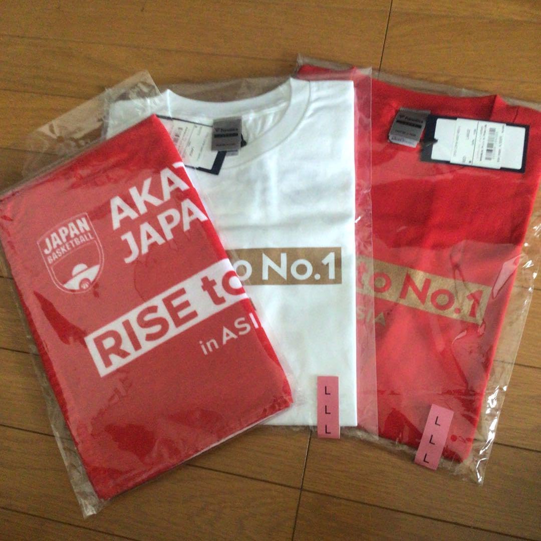 Amazon.co.jp: RISE to No.1 in ASIA 3点セット Tシャツ Lサイズ 白 赤  