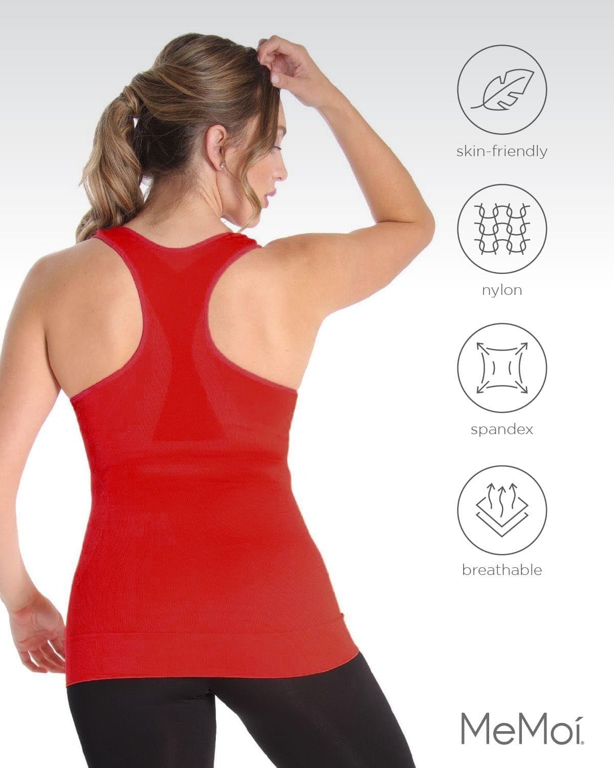 SlimMe Sport Bra Tank Tops for Women, Supportive Racerback Womens Tummy Control Tank Top - Sizes Small to Q2