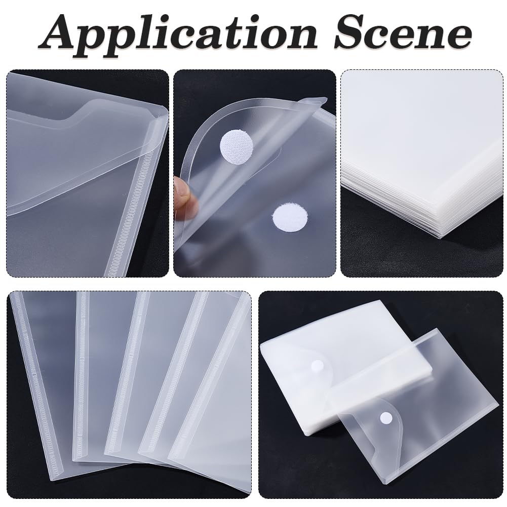 CREATCABIN Pochette Transparente 100 pièce Plastique avec Fermeture à