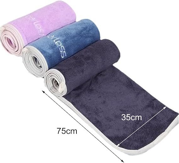 3 Packs Microfiber Gym Towels Exercise Fitness Sports Towel Workout 400-GSM 15-Inch x 31-Inch Quick-Drying Towels Bigger Size Super Soft Towel(Gray + Blue + Purple)