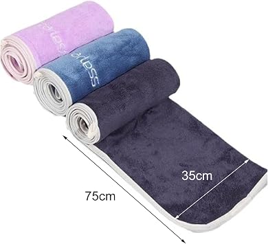 3 Packs Microfiber Gym Towels Exercise Fitness Sports Towel Workout 400-GSM 15-Inch x 31-Inch Quick-Drying Towels Bigger Size Super Soft Towel(Gray + Blue + Purple)