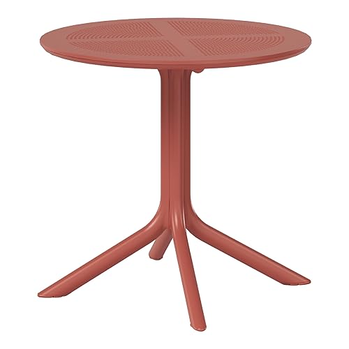 Costaelm Small Patio Table, Outdoor Round Dining Table, Weather Resistant