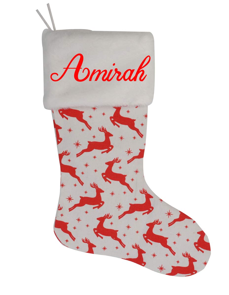 HUAN XUNHUAN XUN Custom Personalized Christmas Stockings for Home Decoration Amirah