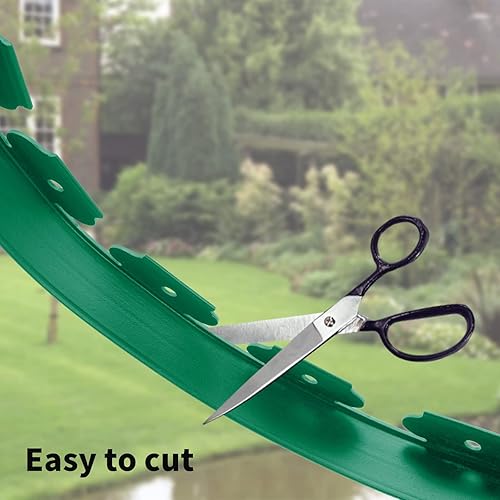 Miniatura 5 de KoKoWill Kit de bordes de paisaje sin excavación, borde de jardín de 33 pies de longitud con 30 picos para paisajismo, césped, jardines de flores,