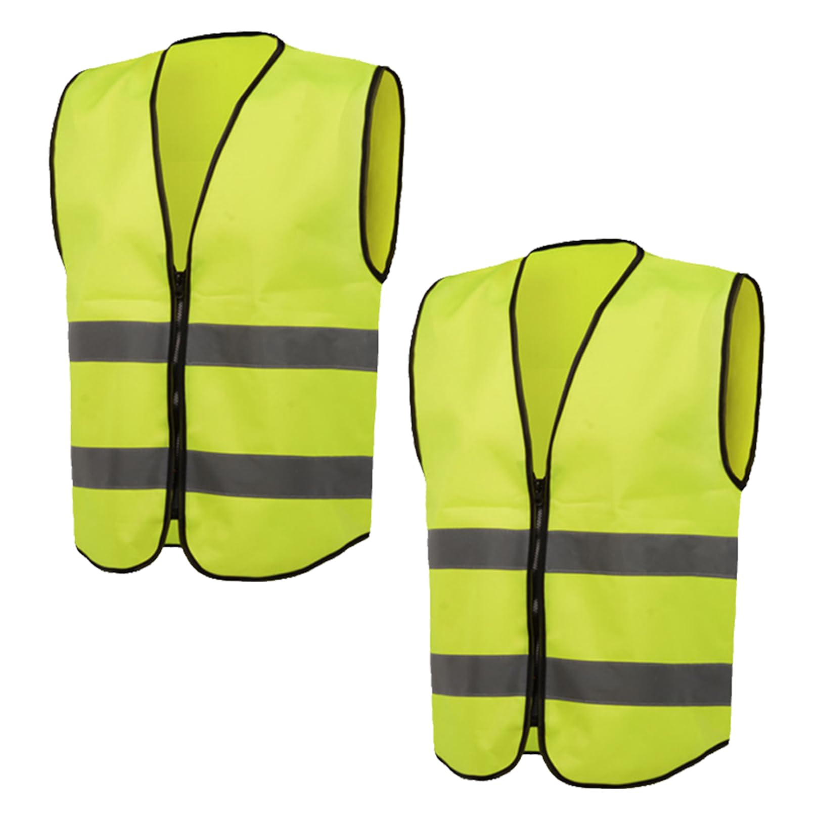 2 Pieces Kids High Vis Vest,Hi Visibility Reflective Childs Safety Children's Strips Vests Fluorescent Green Visibility Personalised Jackets,for Kid Toddler Childrens Family Driving Costume Outdoor