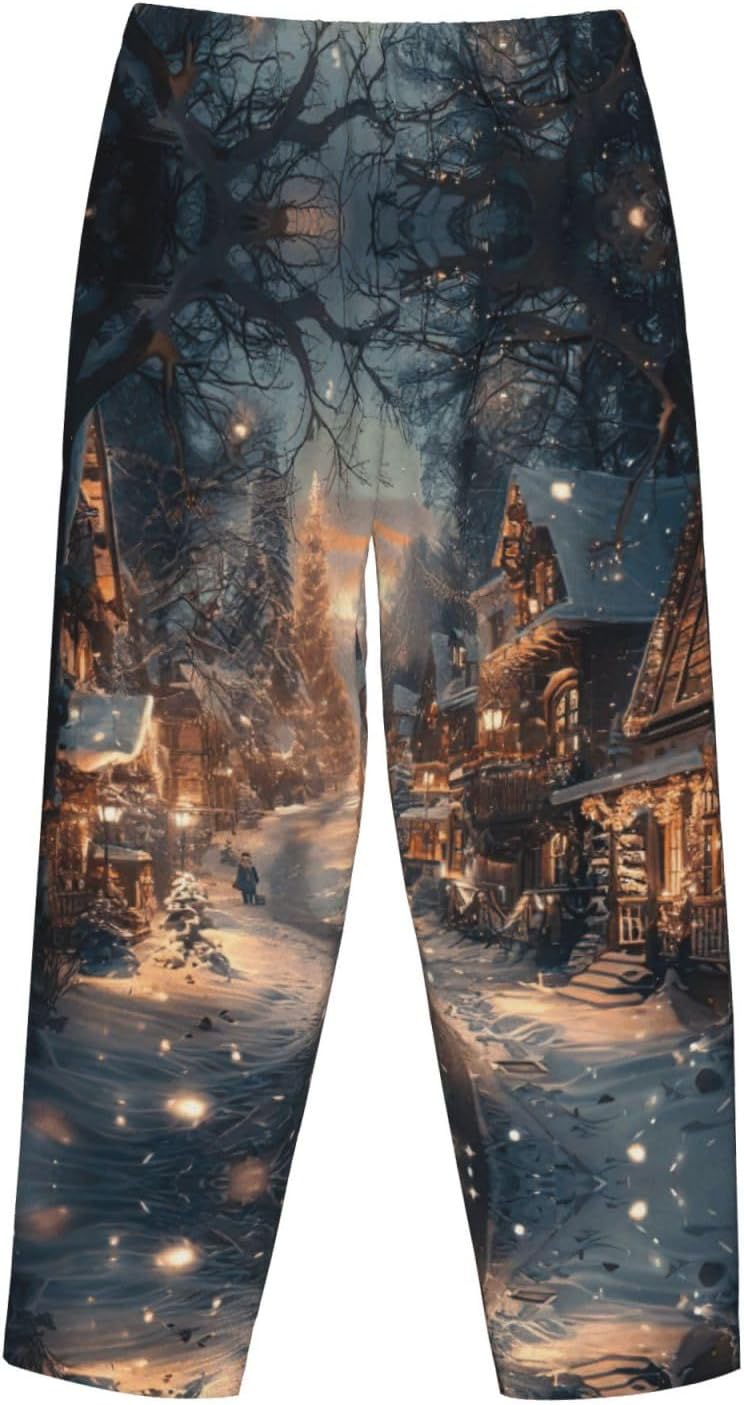Merry Christmas Print Cozy Women'S Flannel Pajama Pants,Perfect For Christmas And Everyday Comfort