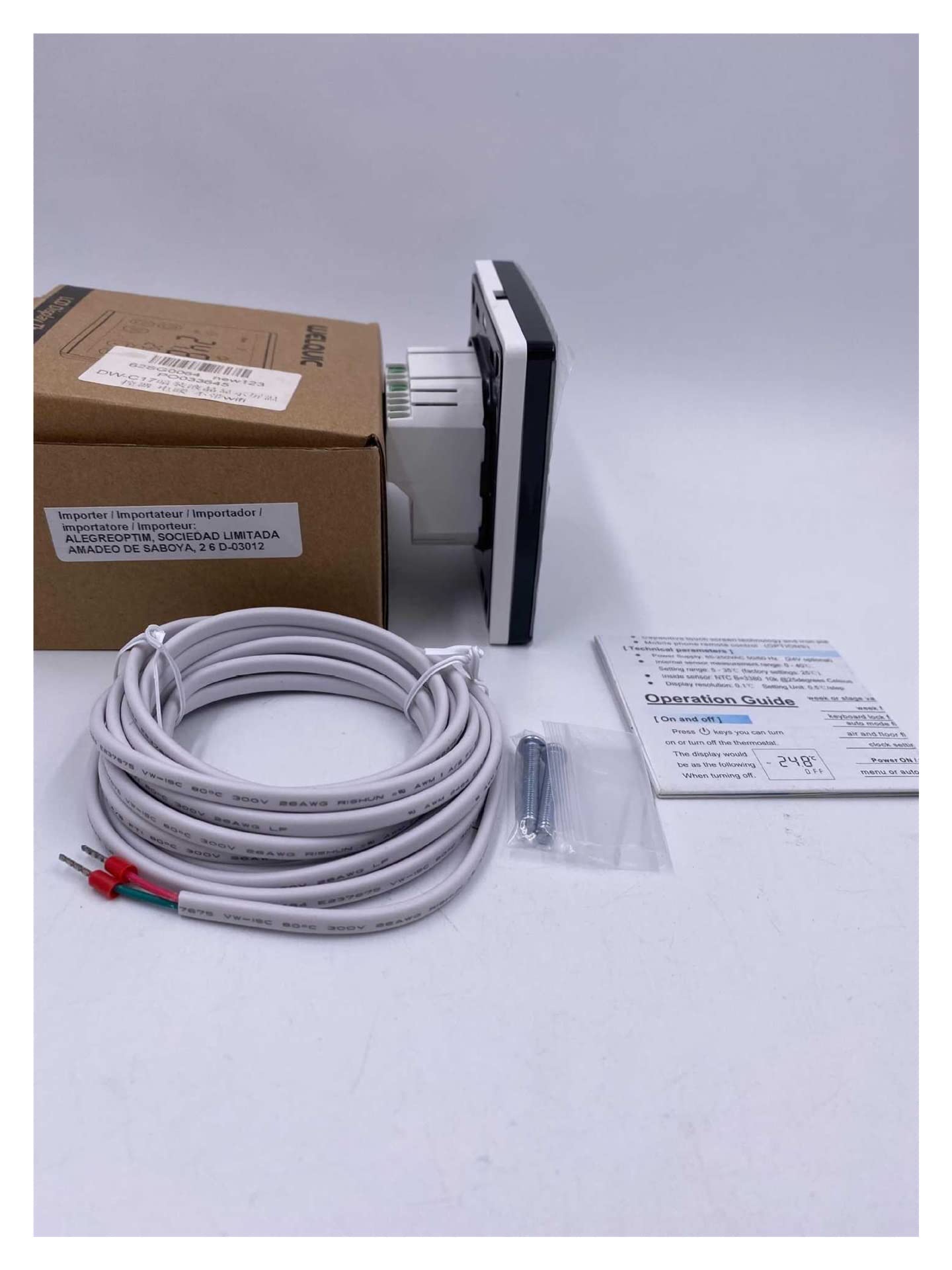 Thermomètre d'intérieur hygromètre numérique LCD Salle tactile Room de chauffage électrique sous-plan thermostat thermostat hebdomadaire Thermorégulateur Programmable Contrôleur de température Avec éc