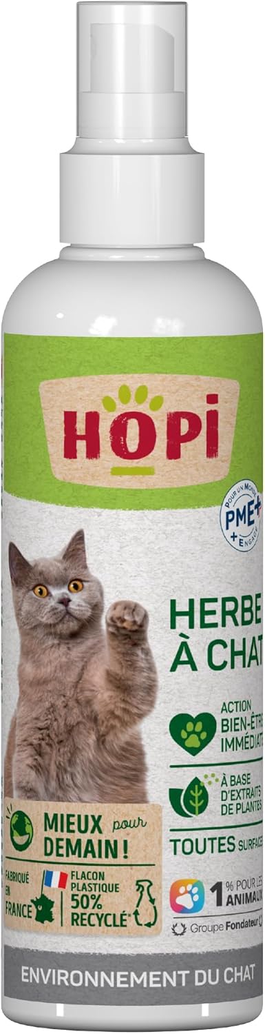 HOPI Spray herbe à Chat 200 ml : avis et test du meilleur produit pour stimuler le bien-être de votre félin, facile à transporter et adapté à tous supports. HOPI Spray herbe à Chat 200 ml : avis et test du meilleur produit pour stimuler le bien-être de votre félin, facile à transporter et adapté à tous supports.