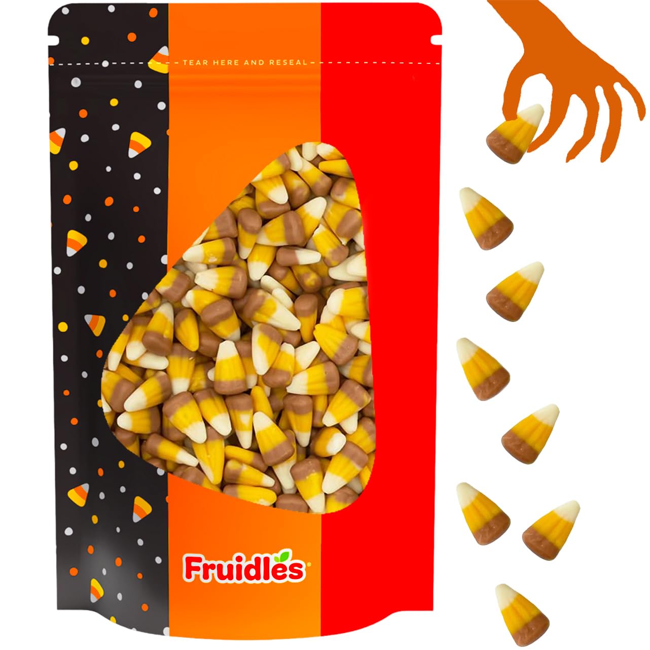 Fruidles Halloween Candy Corn Caramel Treats, Gluten-Free, Fun & Festive Holiday Snacking (Half-Pound)