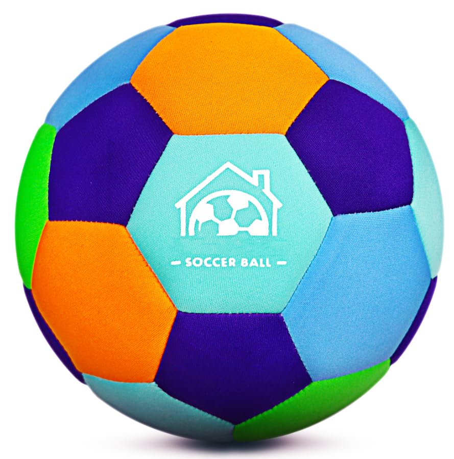 Soft Indoor Soccer Balls Size 4 - Kids Soccer Ball for Inside House and Yard - Fun Soccer Gifts for...