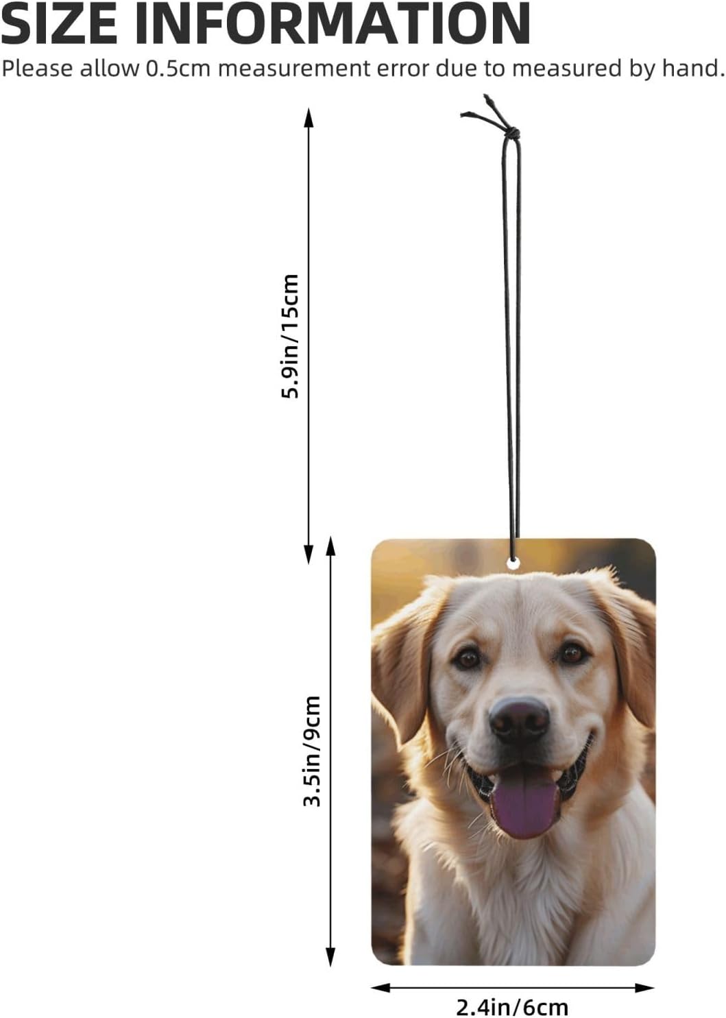 Car Air Freshener 24 PCS Labrador Retriever Dog Hanging Car Air Fresheners Auto Interior Decor Card Freshener Strong Scented Card Lavender Cars Scents for Office Bedroom Close Drawer Rectangle