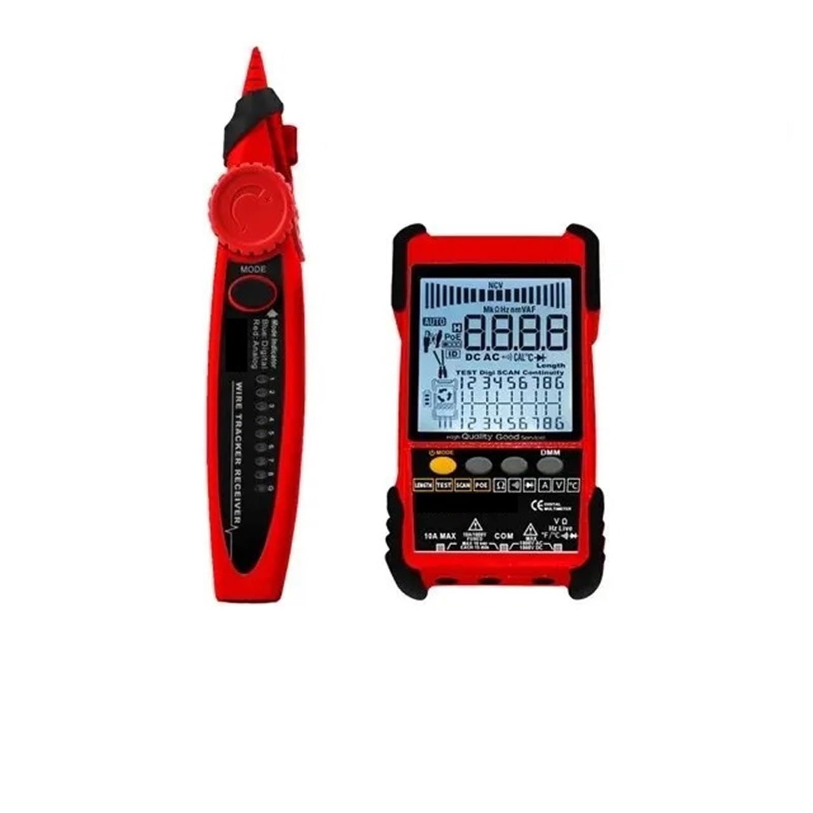 Tester for cavi di rete, multimetro, tracciamento LAN, test POE, misurazione lunghezza 400M/600M, sensibilità regolabile, linea Prove di trasmissione(Cable Tester+multimeter)