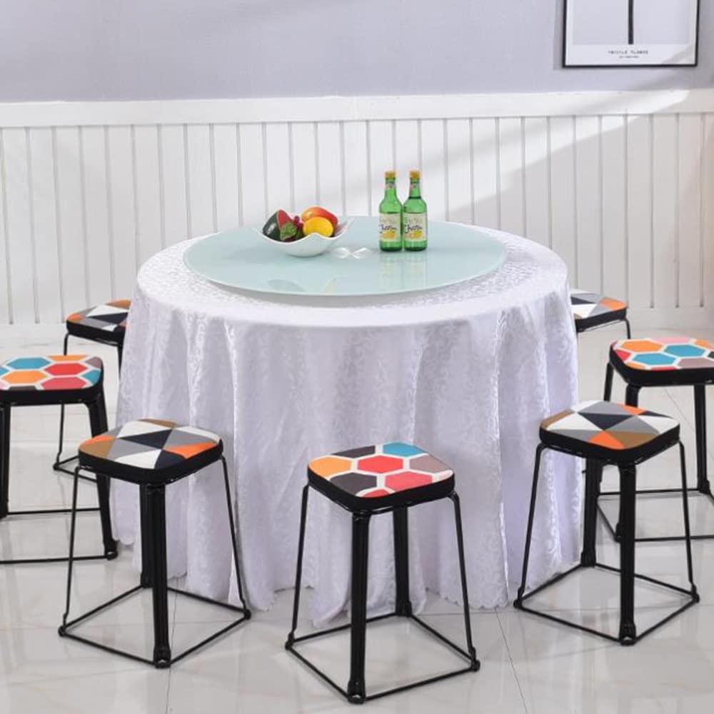 70cm Plateau Tournant Lazy Susan, Plaque De Service Ronde De Comptoir Plateau Rotatif De Cuisine, Assiette De Service Rotative en Verre Trempé, Blanc (Size : 100cm/40)