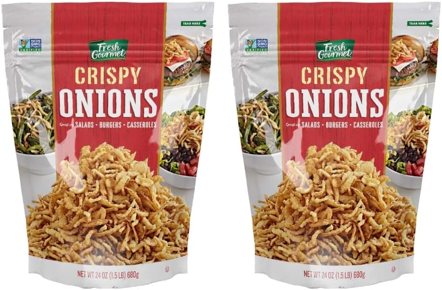 Crispy Onions Snack and Salad Topper, 24 Ounce (Pack of 2)