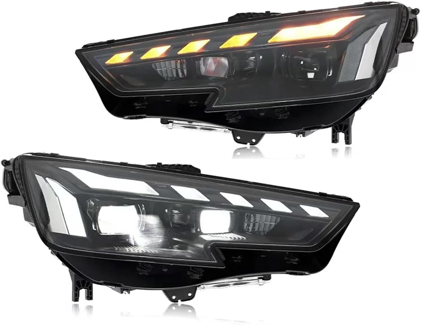 LED Headlight Compatible For Audi A4 B9 2017-2020 Headlight Plug And Play With LED DRL Turning Full LED Front Headlight Assembly(For Original Xenon)