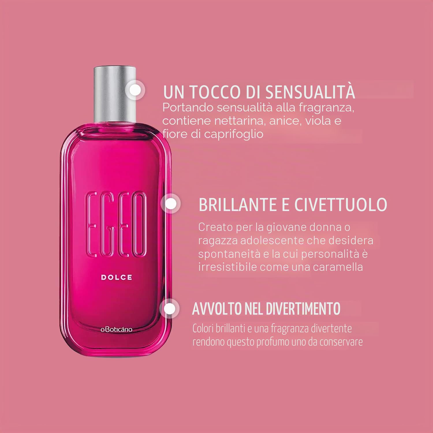 Linha Egeo (Dolce) Boticario - Colonia Feminina 90 ml - Colección Boticario Egeo (Dolce) - Eau de Toilette 90 ml