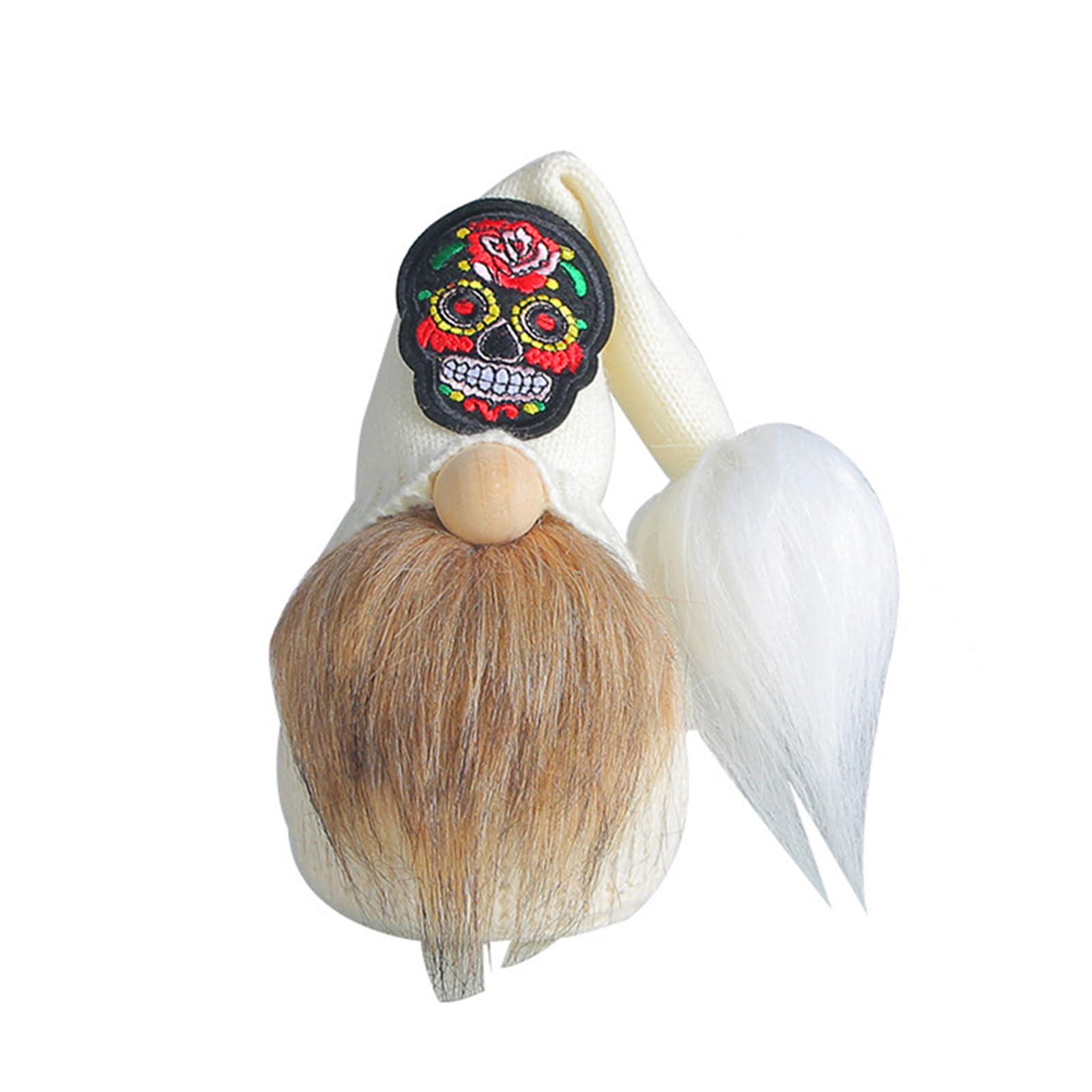 Hsioluted 2023 Skull Pattern Halloween Gnomes Faceless Doll Swedish Tomtes Scandinavian Figurine for Kitchen Tiered Tray Decor Swedish Gnomes Plush