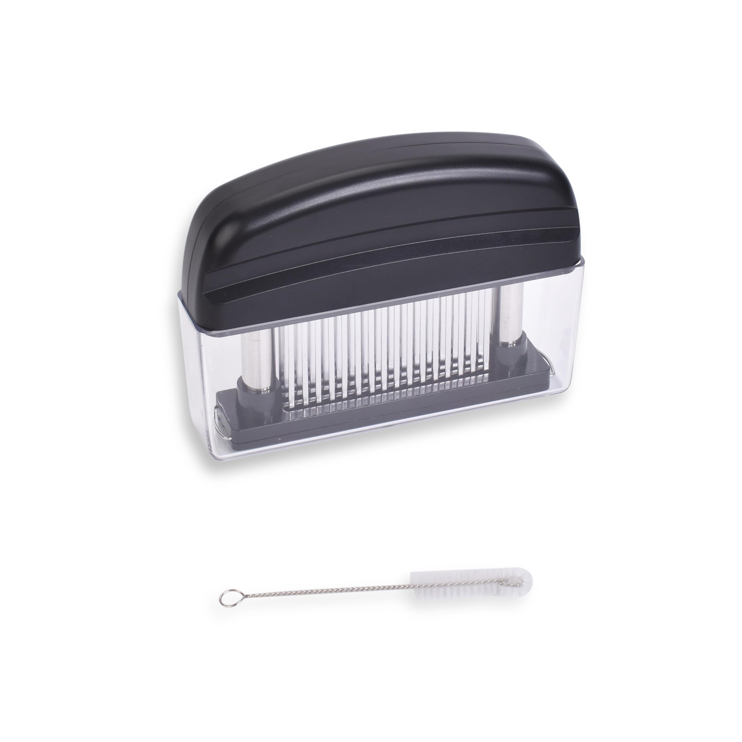 Venmark Meat Tenderizer Tool - 48 Stainless Steel Needle Blades for Tenderizing Chicken, Steak, Pork, Beef – Handheld Meat Tenderizer Stapler to Enhance Texture & Taste – Complete with Cleaning Brush