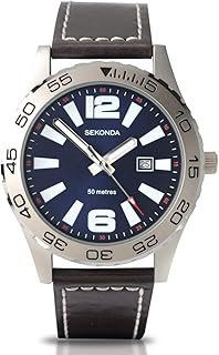 3252 - Orologio da polso da uomo, cinturino in pelle