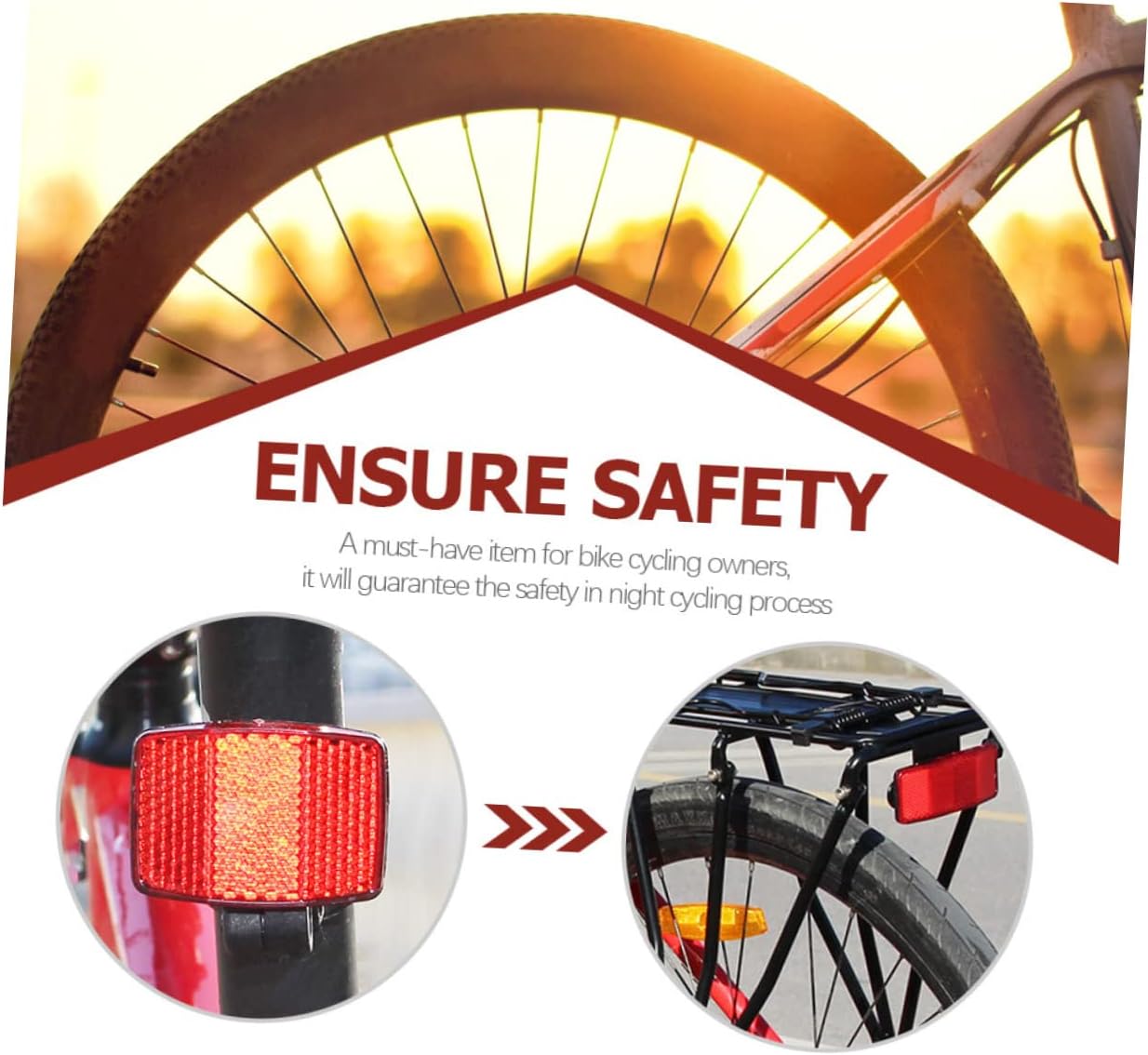 1 Set Bicycle Reflector Taillight Abs Mountain Bike