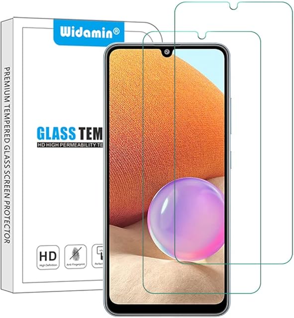 Widamin 2Pack, Screen Protector Compatible with Galaxy A32 4G (6.4"), Not Fit 5GPremium Tempered Glass with 9H Hardness, [Crystal Clearity], [No-Bubble] For Samsung Galaxy A32 4G