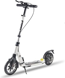 LIYANJJ Freestyle Scooter Pro City Street Scooter Flexible Height Adjustment Front&Rear Suspension and Disc Brake System Safety Riding forTeens and Adults