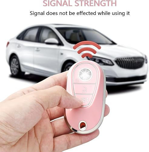 Miniatura 5 de OFFCURVE Funda para llavero de automóvil para Mercedes Benz Clase S Clase C, funda protectora para llave de automóvil Mercedes Benz Clase S Clase C