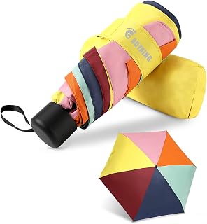 GAOYAING Compact Travel Umbrella with Case Sun&Rain Lightweight Small and Compact Suit for Pocket 34 Inches