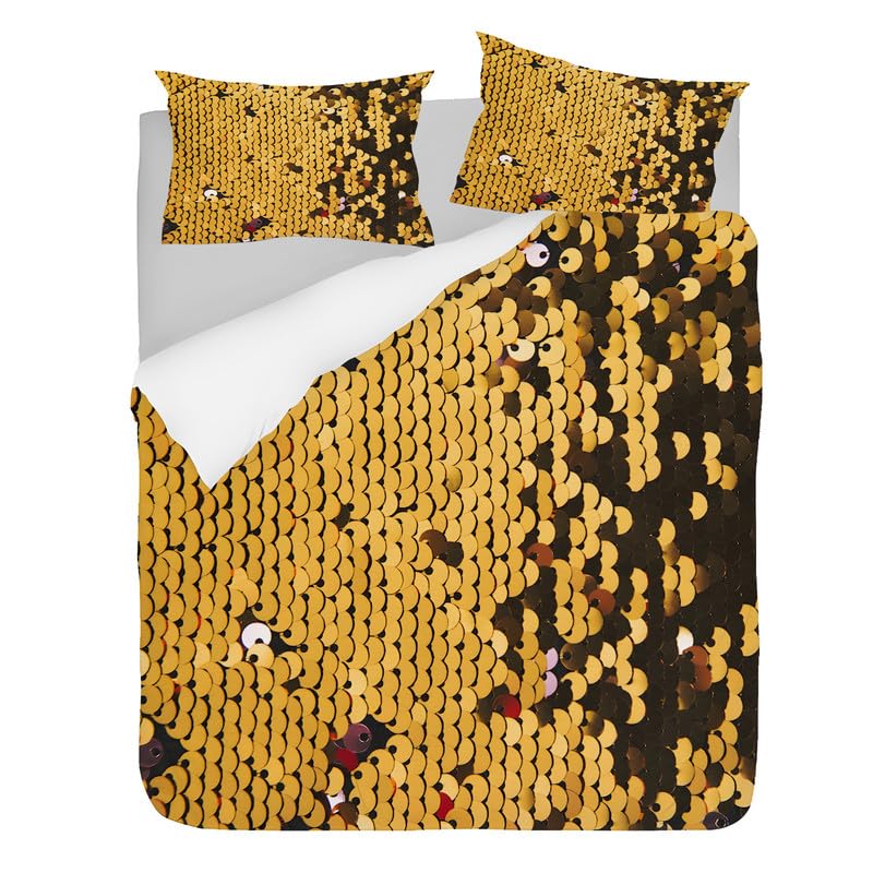 Parure de lit 220x240 or zippée pour finir avec les corvées de linge et les lits défaits