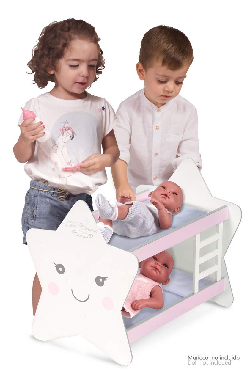 DeCuevas Star Bunk Bed Wood Martin 42 x 36 x 51.5 cm Bed and Pillow, Multi-Colour (55329