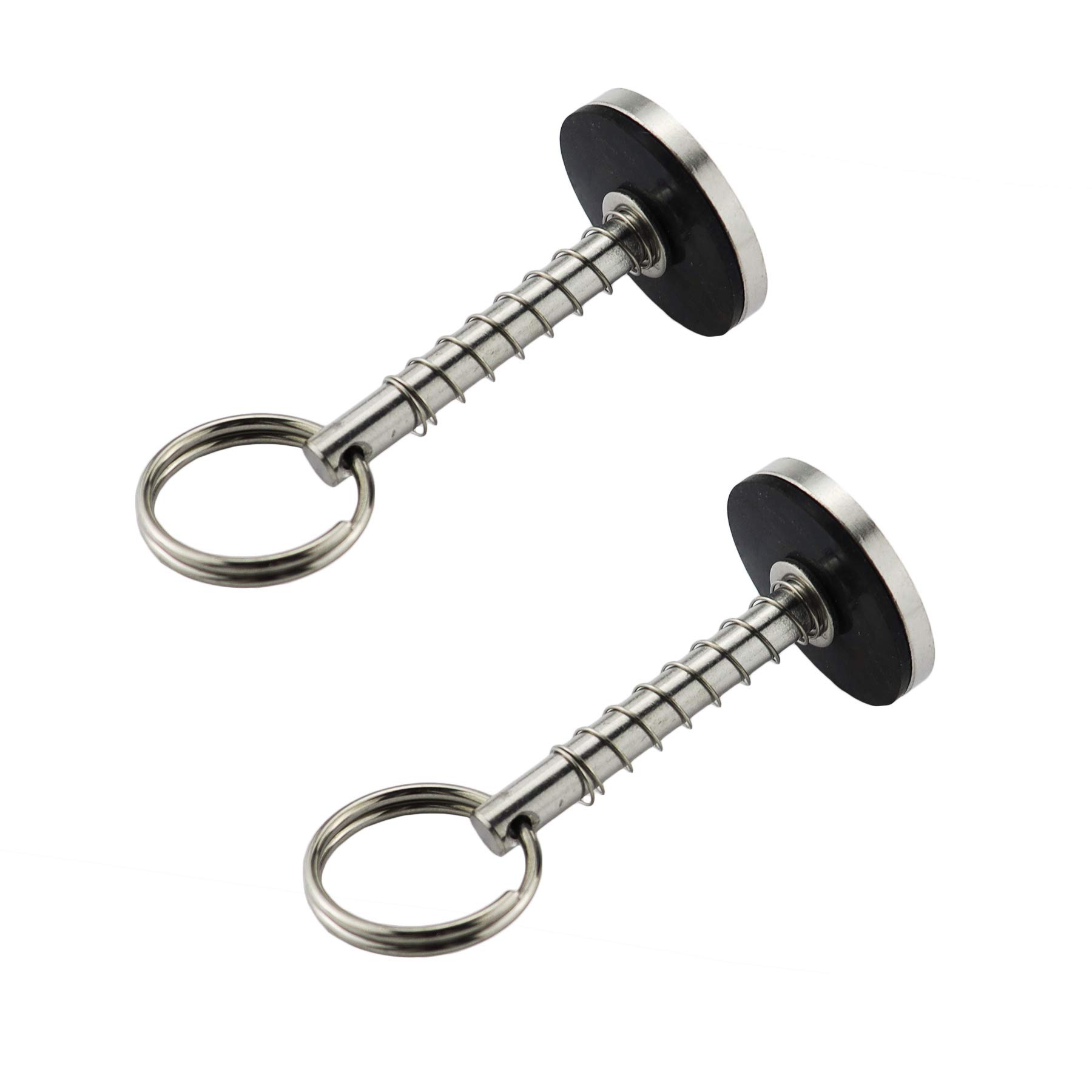 keehui Stainless-Steel 316 Dia:1/4in（6.3MM） Hatch Cover Pull Handle with Spring Hidden Pin Button for Fishing Boat Yacht