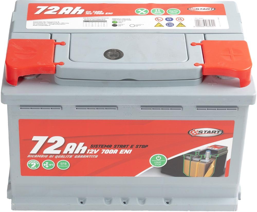 START Batteria Stop&Start 72AH 12V 640A (EN1) sigillata polo destro Cassetta L3