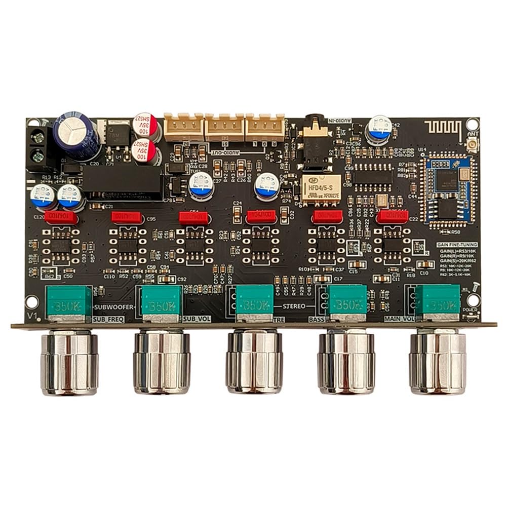 Preamplificatore - Scheda Toni Subwoofer A 2.1 Canali con Decodifica Bluetooth QCC3034+ES9023