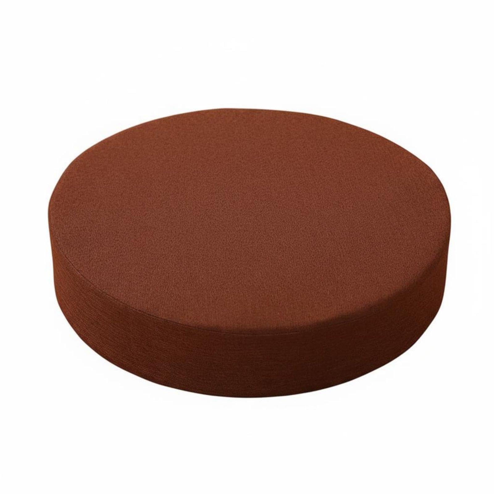 Japanese Tatami Cushion Removable Washable Cover Round Meditation Cushion Breathable Linen Textile Thick Floor Pouf for Exercise Practitioners Coffee 40x6cm-image-7
