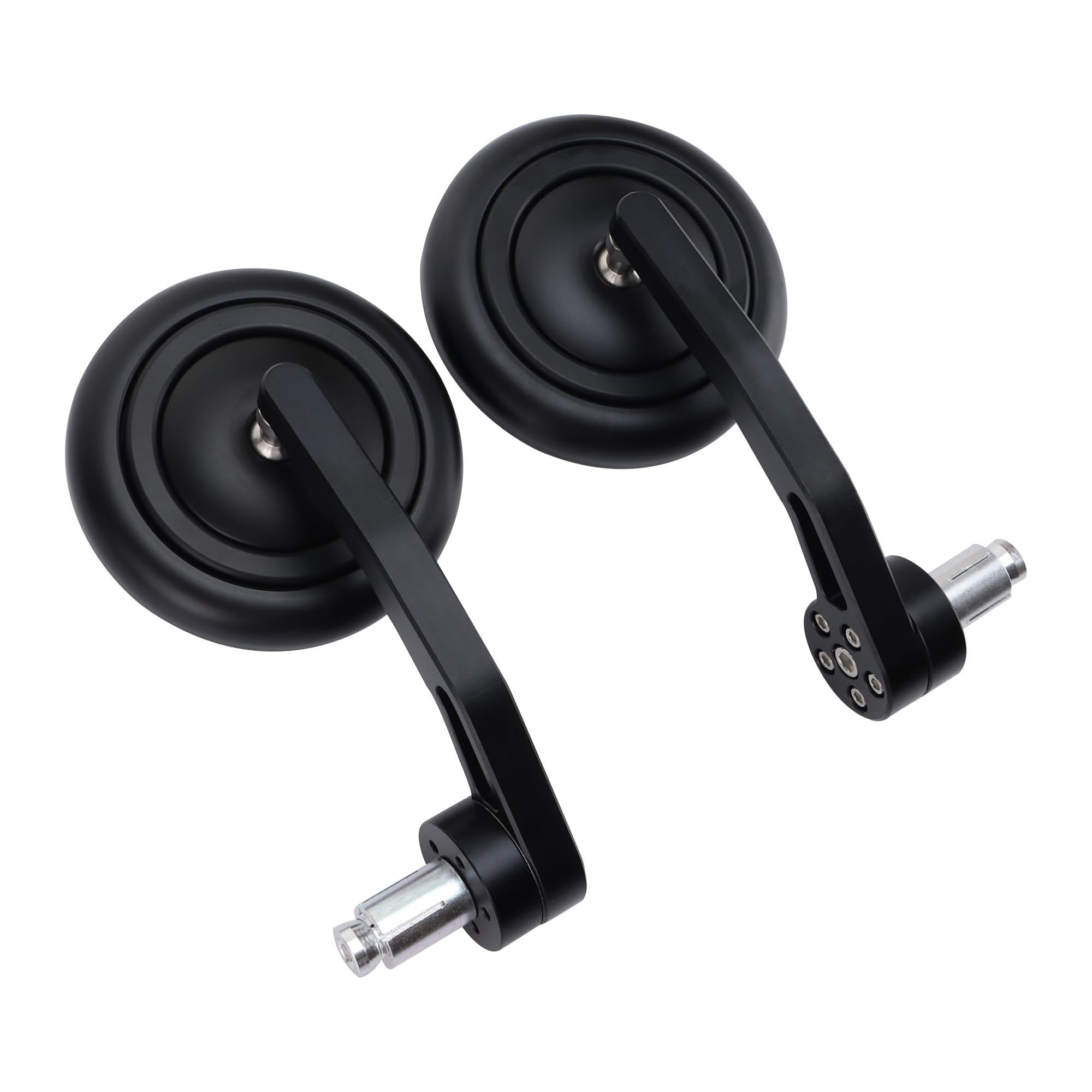 GOOFIT in Lega di Alluminio Universale 7/8 "22mm Manubrio Fine Rotondo Specchietti retrovisori Laterali Sostituzione per Go Kart Buggy UTV Scooter Ciclomotore ATV Quad Pitbike Moto Nera di Grande